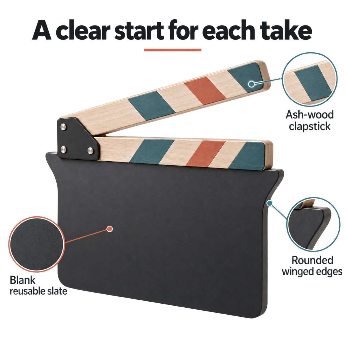 SlateWing Film Clapperboard